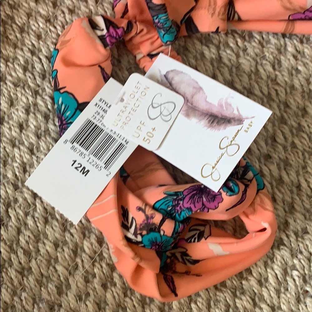 RARE New Jessica Simpson Rashguard Ruffle Swimsuit - Picture 6 of 7